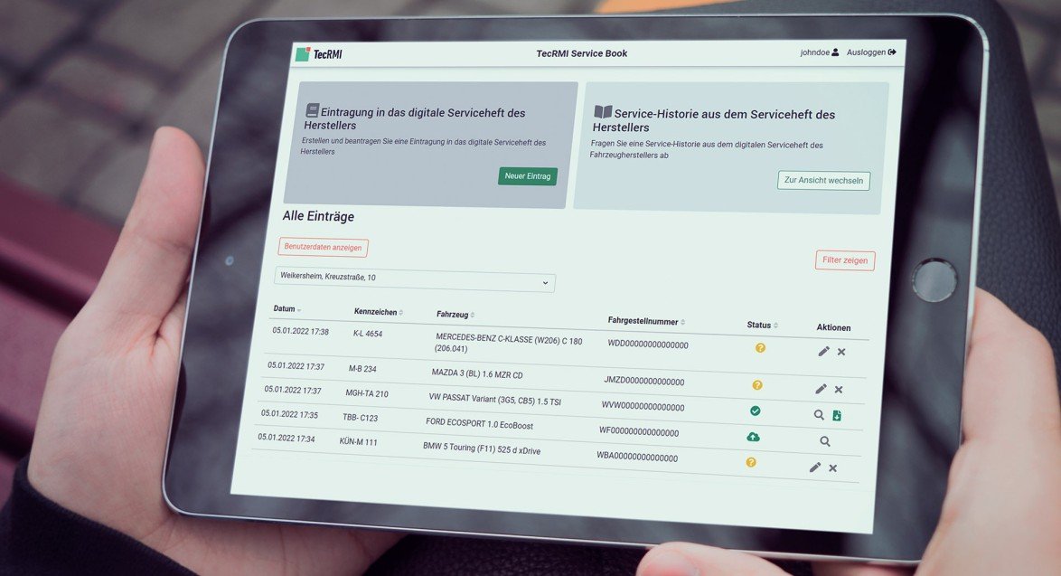 Einfach und schnell zum digitalen Servicehefteintrag Einfach und schnell zum digitalen Servicehefteintrag