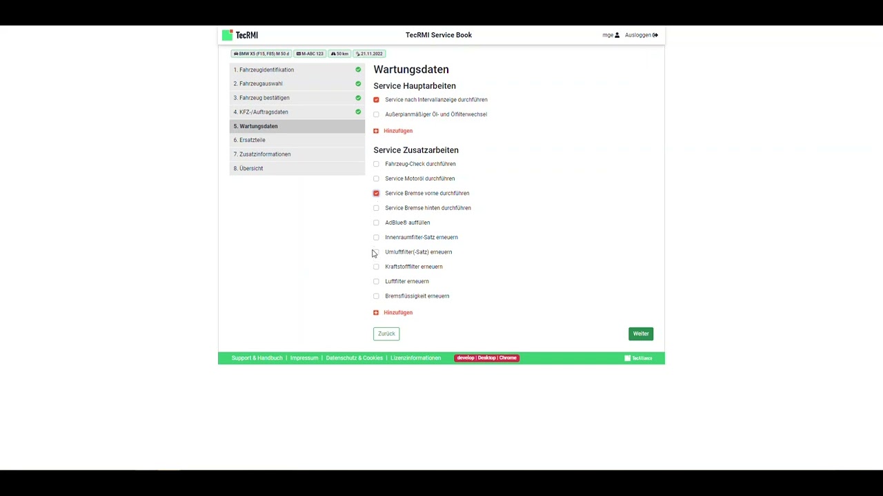 TecRMI Service Book - Demo