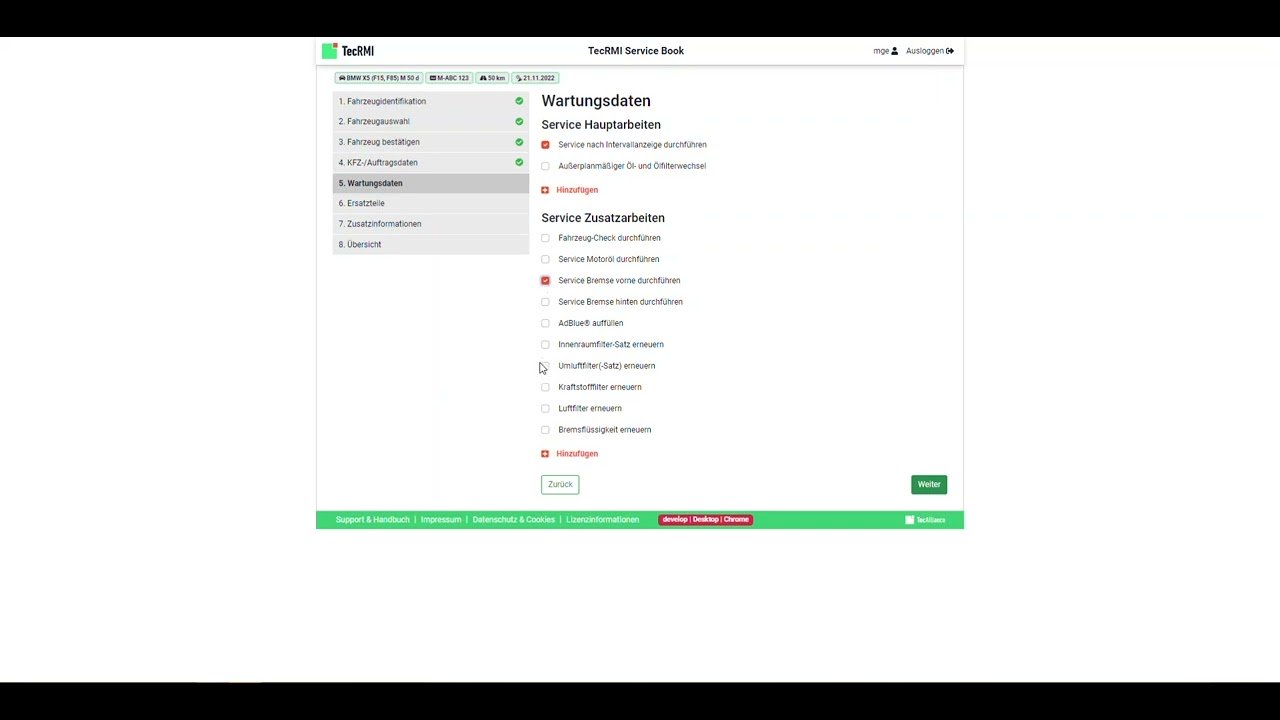 TecRMI Service Book - Demo